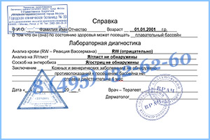 Оформить справку в бассейн в Москве легально